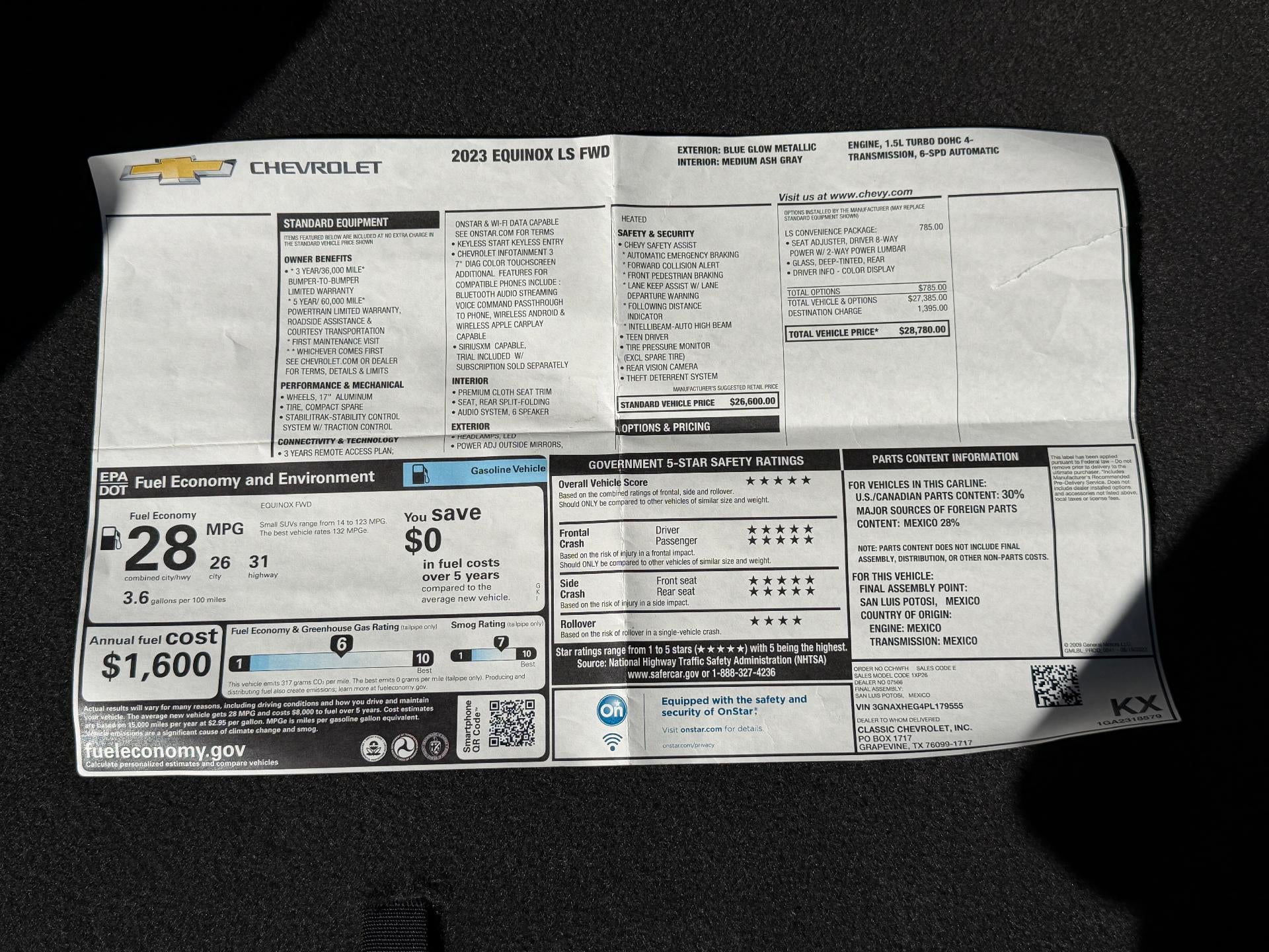 2023 Chevrolet Equinox FWD 4dr LS w/1LS