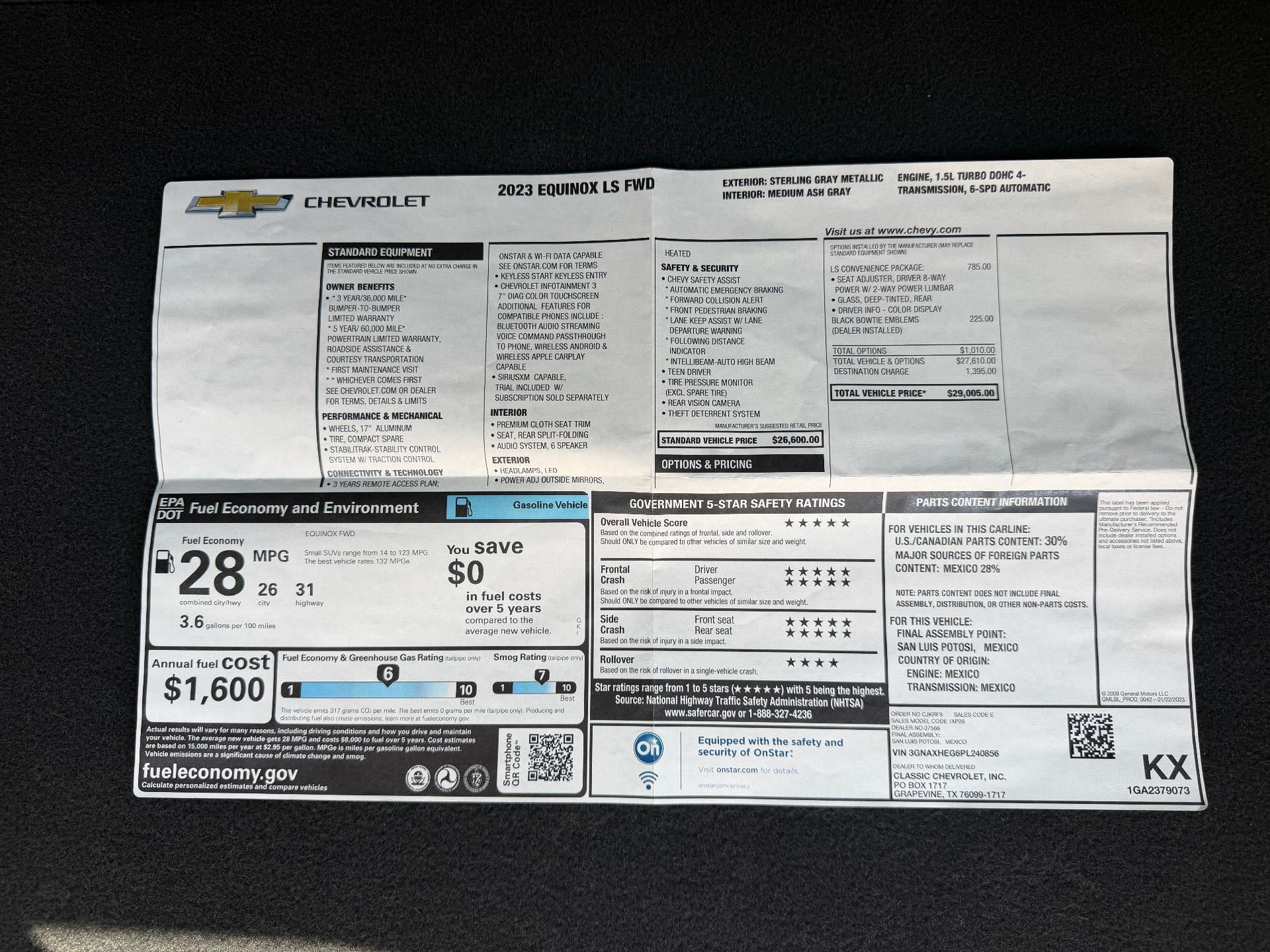 2023 Chevrolet Equinox FWD 4dr LS w/1LS