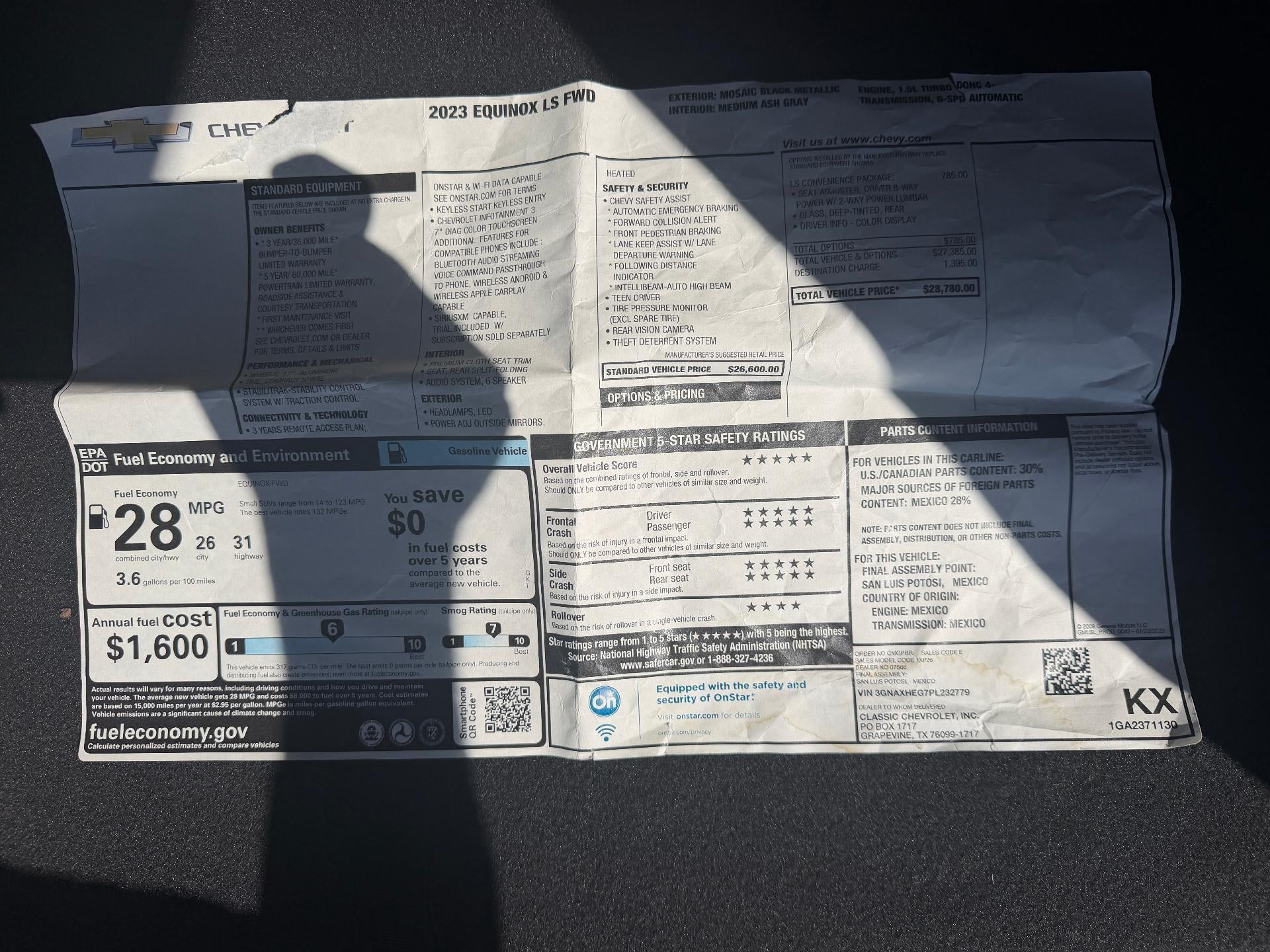 2023 Chevrolet Equinox FWD 4dr LS w/1LS
