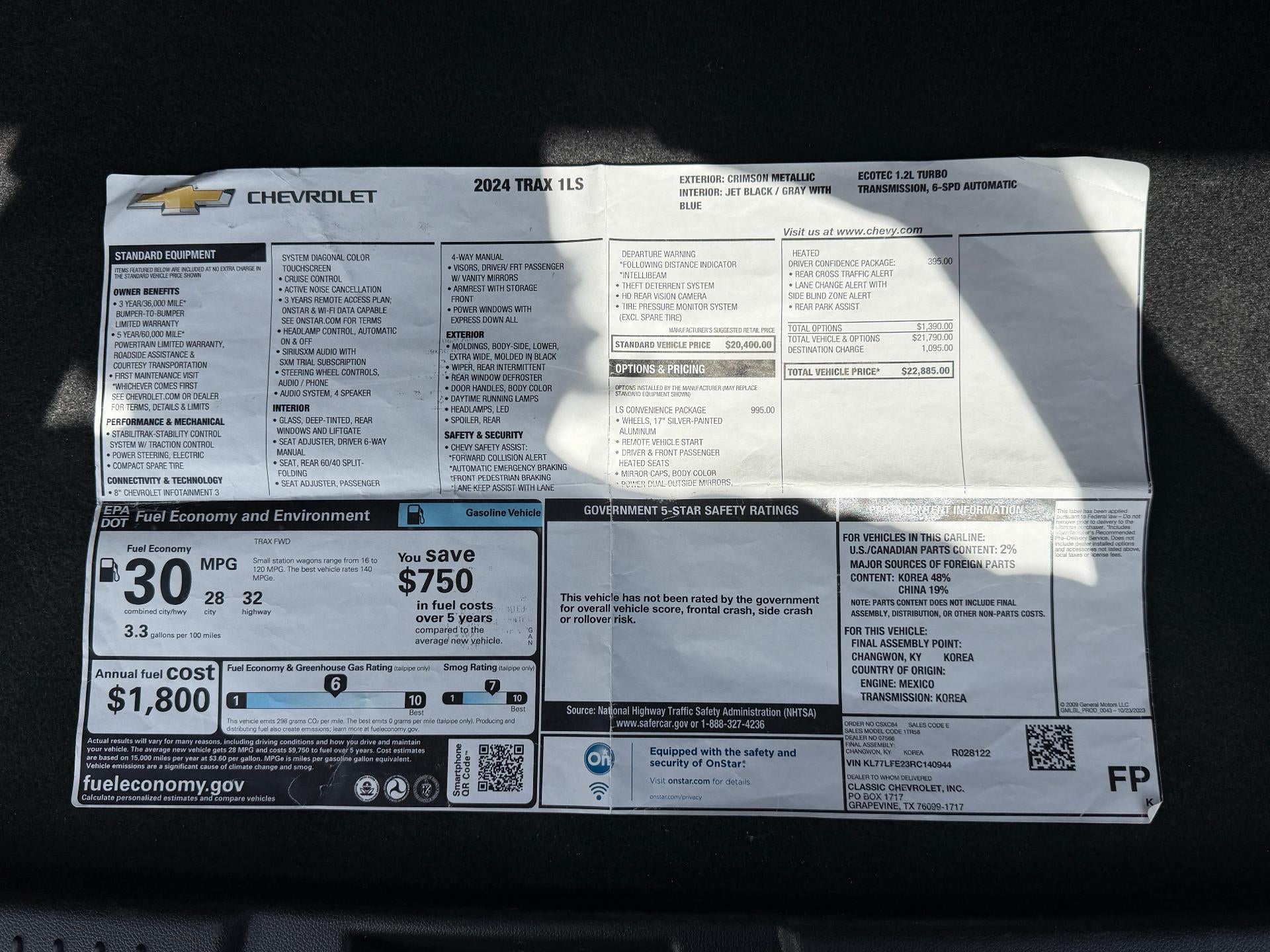 2024 Chevrolet Trax FWD 4dr LS